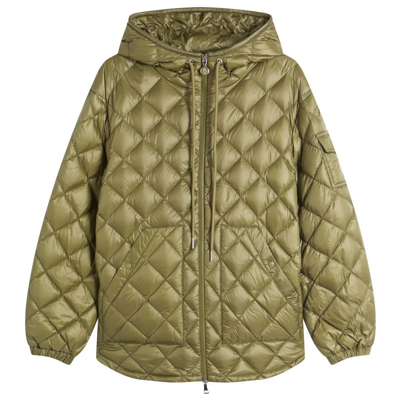 Moncler Shiny Quilted Hood Overshirt メイン画像